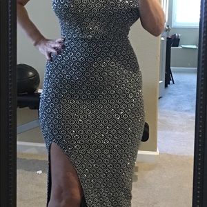 Sparkly party dress never worn silver glittery